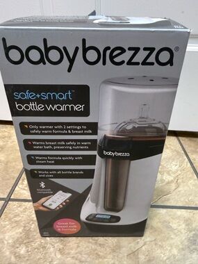 NEW IN BOX. Babybrezza Safe+Smart Bottle Warmer in White